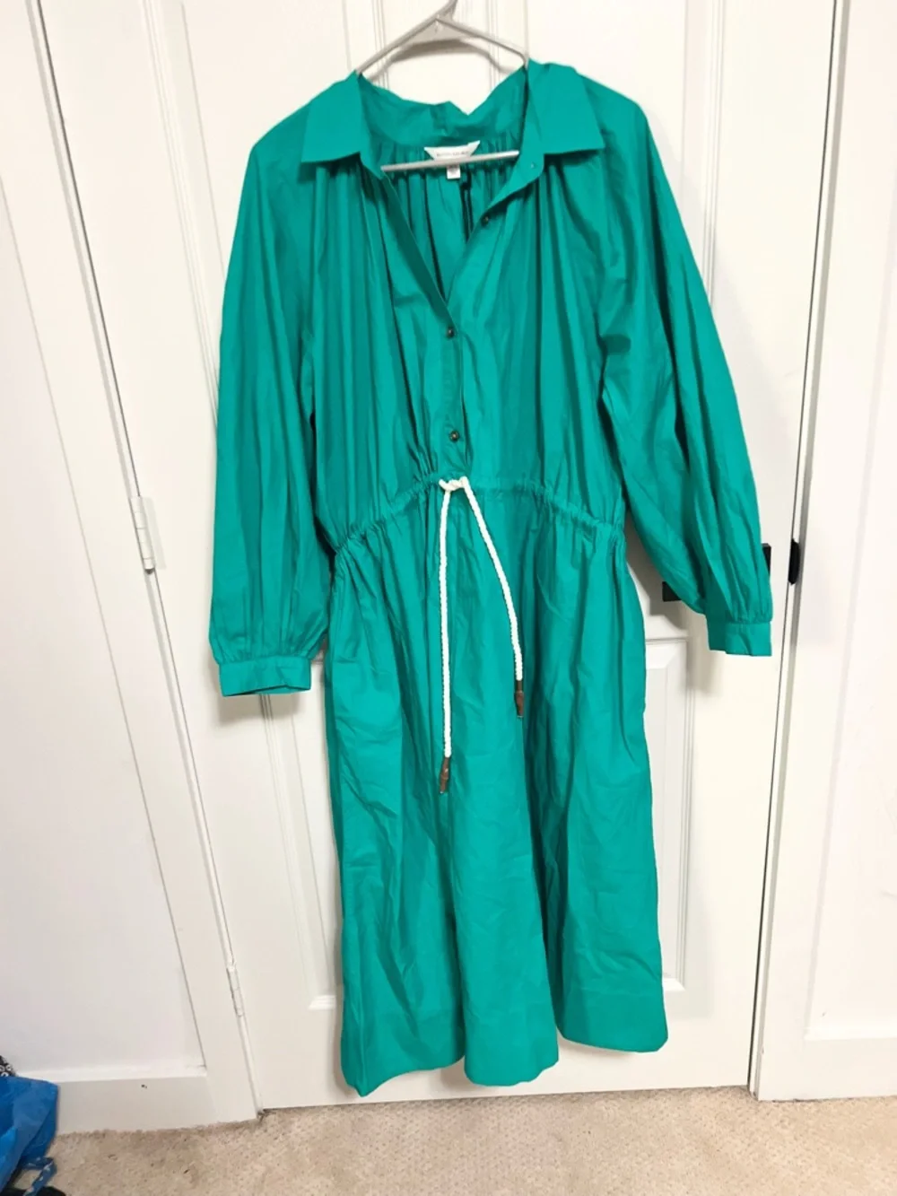 NWT BANANA REPUBLIC COTTON POPLIN Shirtdress pockets size m/l - Picture 12 of 14
